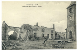 Le village de Vitrimont détruit, guerre 1914-1915