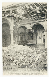 Verdun. Intérieur de l'église du faubourg Pave. Guerre 1914-1916