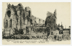 Les ruines de la Grande Guerre. Anizy-le-Château. L'église