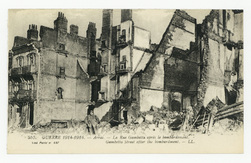 Arras. La rue Gambetta après le bombardement. Guerre 1914-1916