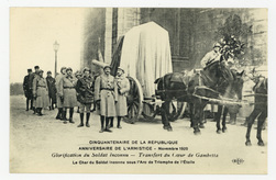 Glorification du Soldat Inconnu : transfert du cœur de Gambetta. Le char d…