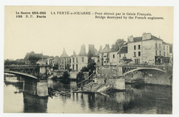 La Ferté-s-Jouarre : pont détruit par le Génie Français. La guerre 1914-19…