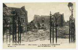 Albert (Somme). La Basilique après le bombardement. After the bombardment.…
