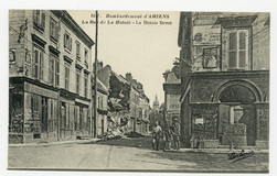 Bombardement d'Amiens. La rue de la Hotoie