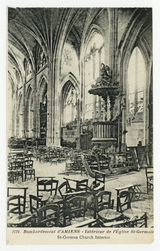 Bombardement d'Amiens : intérieur de l'église St-Germain