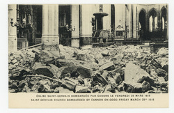 Église St-Gervais bombardée par canons le Vendredi Saint 29 mars 1918