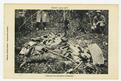 Cadavres des aviateurs allemands, guerre 1914-1915