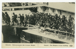 Ostende : débarquement des troupes belges