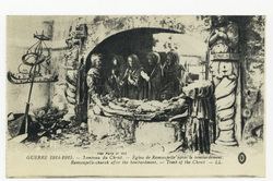 Tombeau du Christ. Église de Ramscapelle après le bombardement. Tomb of th…