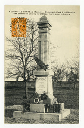 Louppy-Le-Château (Meuse) : monument élevé à la mémoire des enfants de Lou…
