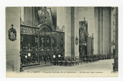 Nancy. Chapelles latérales de la Cathédrale. Grilles par Jean Lamour