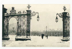 Nancy sous la neige. Place Stanislas