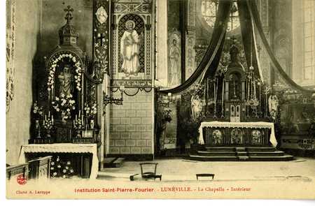 Lunéville : Institution St-Pierre-Fourier, la chapelle - intérieur