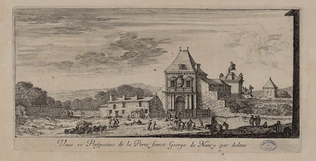 Veue et perspective de la porte Sainct George de Nancy par dedans