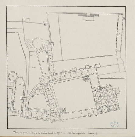 Plan du premier étage du Palais ducal en 1705