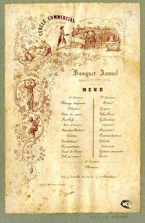 Banquet annuel : menu