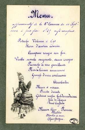 Menu approximatif de la Ste Carmen