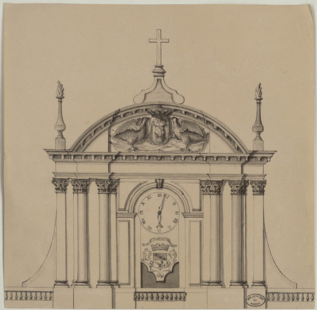 Élévation de la façade supérieure de la cathédrale.