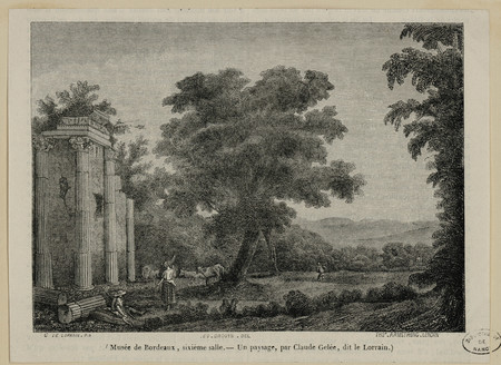 Musée de Bordeaux, sixième salle. Un paysage, par Claude Gelée, dit le Lor…