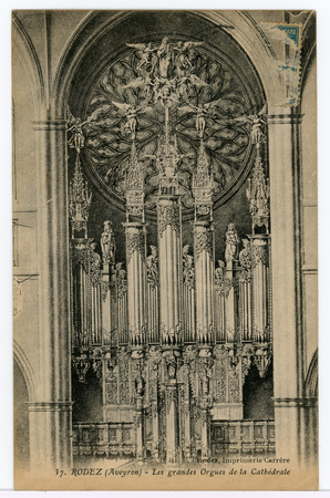 Rodez (Aveyron). Les grandes orgues de la cathédrale