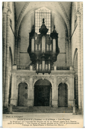 Pontigny (Yonne). L'abbaye. Les orgues