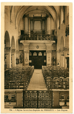 L'église Saint-Jean-Baptiste du Perreux. Les orgues