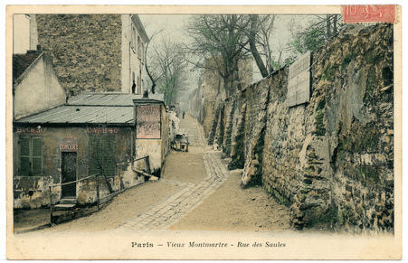 Paris - Vieux Montmartre - Rue des Saules