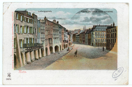 Ludwigsplatz - Place Saint Louis avec arcades