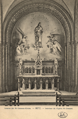 Inneres der St Clemens-Kirche. - Metz.