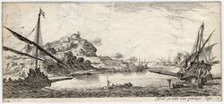 Divers paysages : Les deux galères et les deux chaloupes