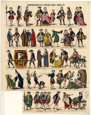 Personnages et scènes sous Louis XV