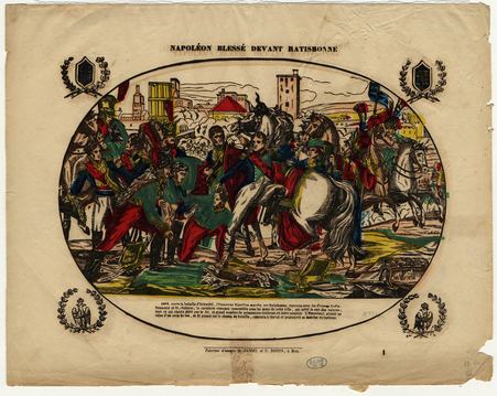 Napoléon blessé devant Ratisbone