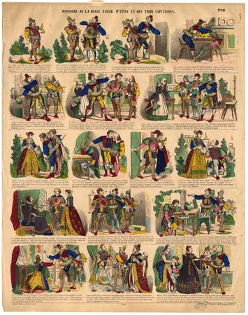 Histoire de la belle Fleur d'épine et des trois capitaines