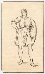 Divers habillements des anciens Grecs et Romains, planche 16 : un général …