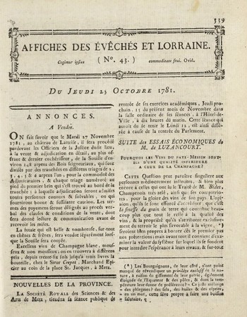 Affiches des Evêchés et Lorraine