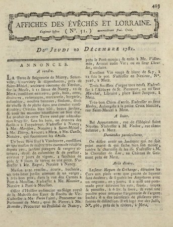 Affiches des Evêchés et Lorraine