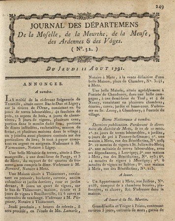 Journal des Départements de la Moselle, de la Meurthe, de la Meuse, des Ar…