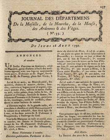 Journal des Départements de la Moselle, de la Meurthe, de la Meuse, des Ar…
