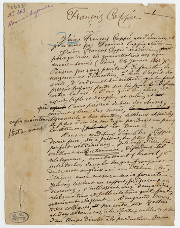 Biographie de François Coppée par Paul Verlaine