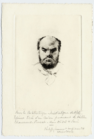 Portrait gravé de Verlaine
