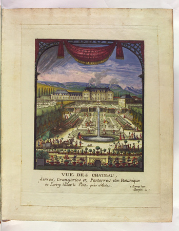 Vue des château - Serres orangeries et parterres de botanique de Lorry dev…