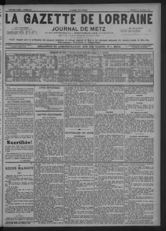 La Gazette de Lorraine journal de Metz