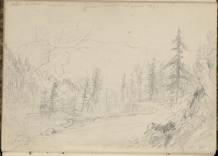Soleil couchant, bassin de Gérardmer, 11 août 1851