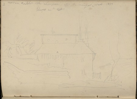 Maison Bertelot Côte Champion effet de neige glaçons sur toits, 2 mars 1853