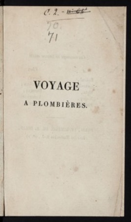 Voyage à Plombières en 1822