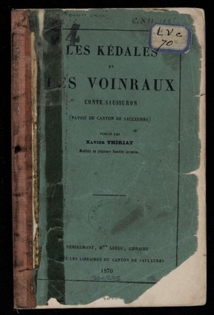 Les Kédales et les Voinraux : conte saussuron (patois du canton de Saulxur…
