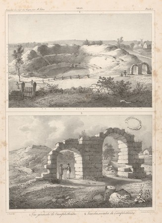 Gran[d]. Vue générale de l'amphithéâtre. Vue des arcades de l'amphithéâtre