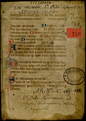 Missel à l'usage de l'ordre de saint Augustin