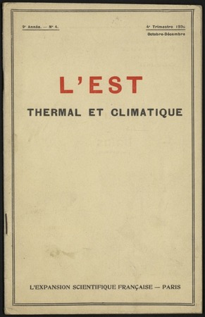 L'Est thermal et climatique : organe de la Fédération thermale et climatiq…