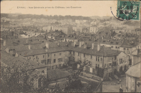 Épinal, Vue générale prise du Château, Les Casernes